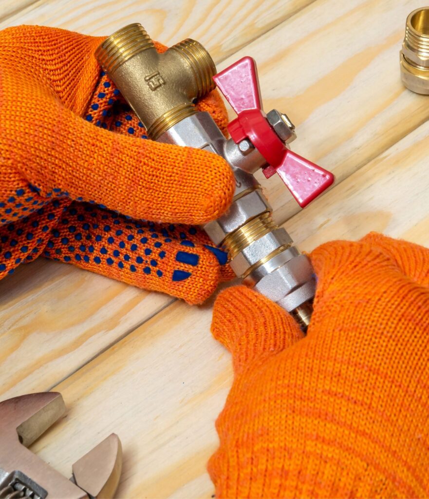 Orange Modern Plumbing Services Banner Landscape